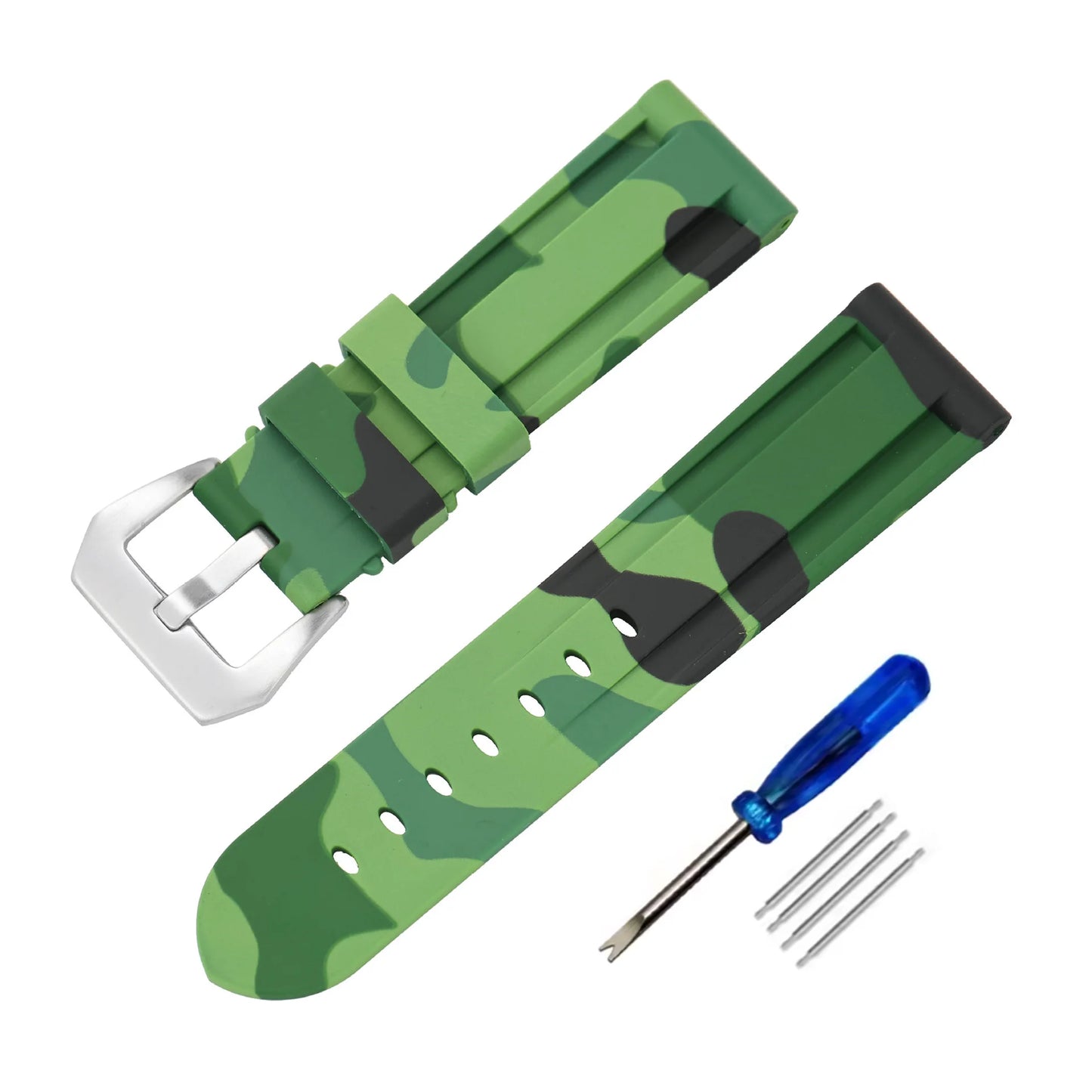 Silicone Watch Bands 20/22/24/26mm Soft Comfortable Rubber Watch Bands Compatible with Panerai Watch Straps accessories