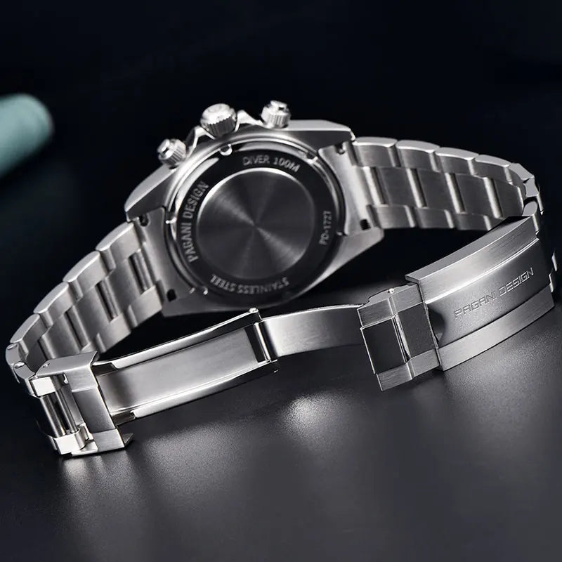 PAGANI DESIGN 2025 New 40mm Men Watch Multi functional VK63 Quartz Chronograph Sapphire Stainless Steel Waterproof Watch For Men