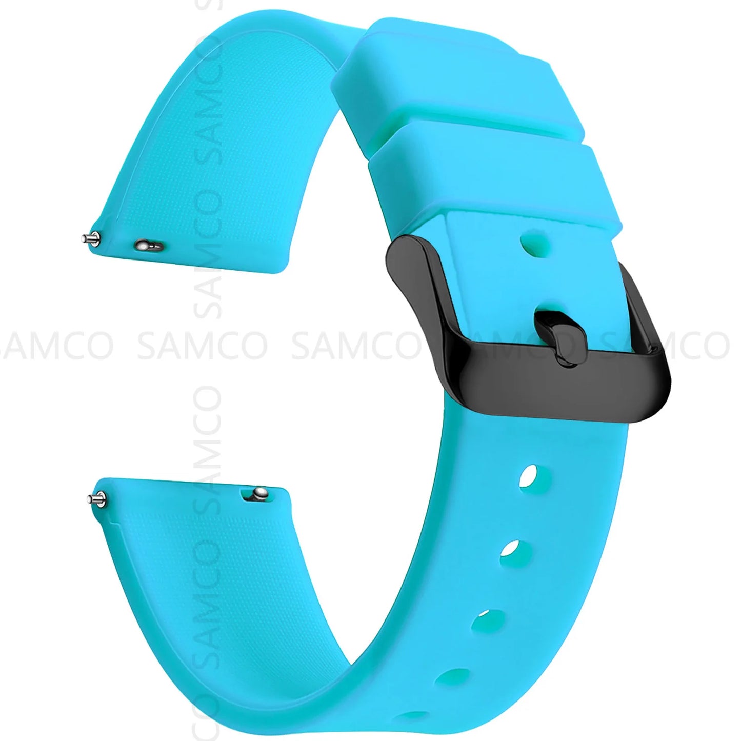 Silicone Watch Bands 14/16/18/19/20/21/22/24 mm Soft Quick Release Rubber Watch Bands Samsung Galaxy, Garmin Huawei Watch Straps