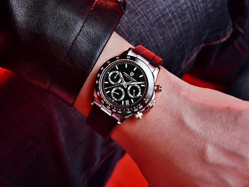 Pagani 2025 latest design men's luxury quartz watch high-quality sapphire glass VK63 fashion men's chronograph 100 m waterproof