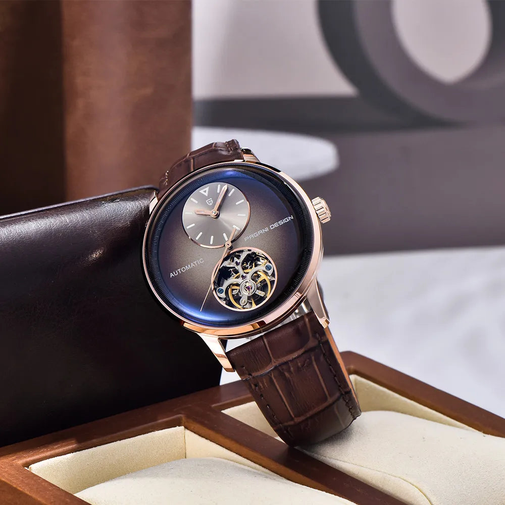 PAGANI DESING Watch 2025 New Simple Men Mechanical Watches Top Brand Business Waterproof 10Bar Leather Automatic Watch for Men
