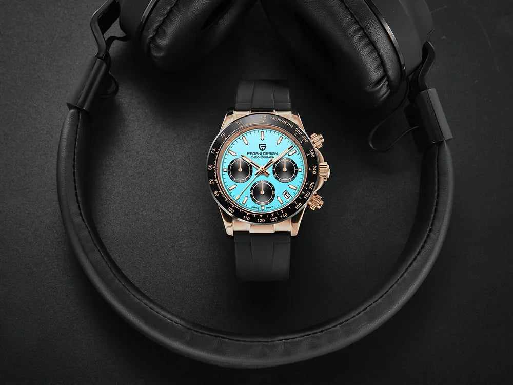 Pagani 2025 latest design men's luxury quartz watch high-quality sapphire glass VK63 fashion men's chronograph 100 m waterproof