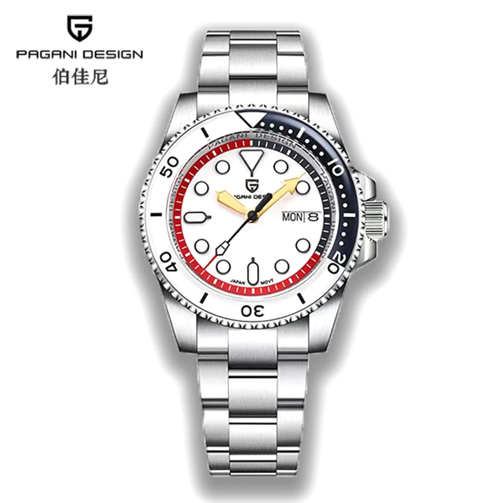 PAGANI DESIGN 2024 New Men Mechanical Wristwatches Luxury Automatic Watches Week Date NH36 100M Waterproof Reloj Hombre PD1726