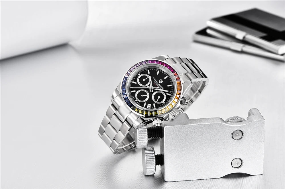 Men's Watch PAGANI DESIGN New Chronograph Quartz Watches For Man Luxury Sapphire Mirror Watches Complete Calendar Men Clock Gift