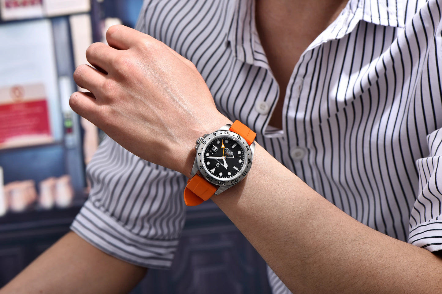 2024 PAGANI Design New Men's Automatic Mechanical Watches GMT Watch 42mm Sapphire Stainless Steel Waterproof Watch Reloj Hombre
