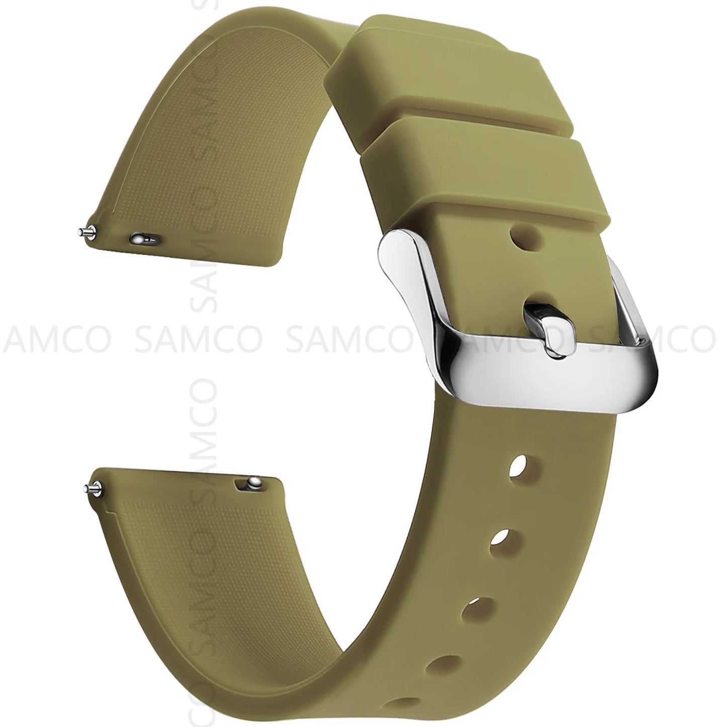 Silicone Watch Bands 14/16/18/19/20/21/22/24 mm Soft Quick Release Rubber Watch Bands Samsung Galaxy, Garmin Huawei Watch Straps