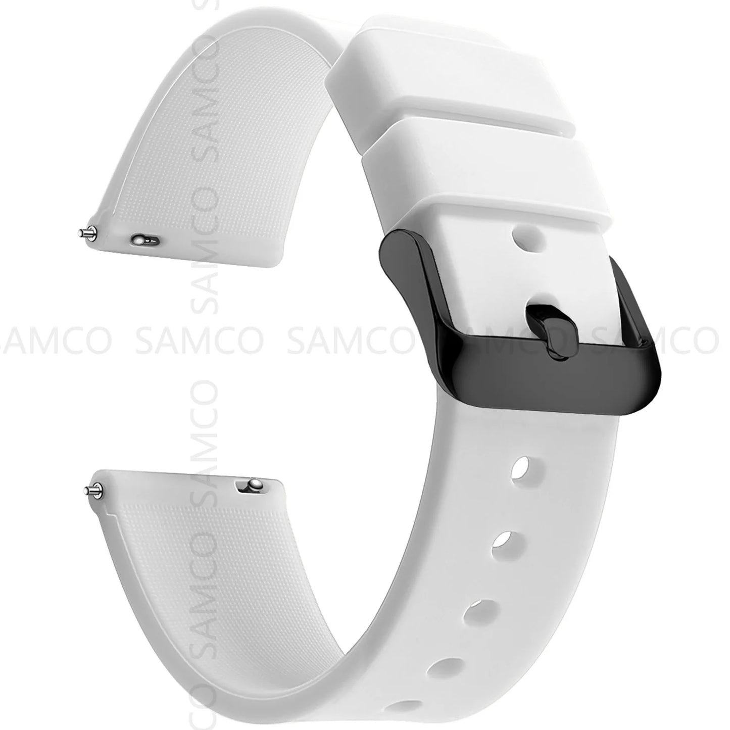 Silicone Watch Bands 14/16/18/19/20/21/22/24 mm Soft Quick Release Rubber Watch Bands Samsung Galaxy, Garmin Huawei Watch Straps