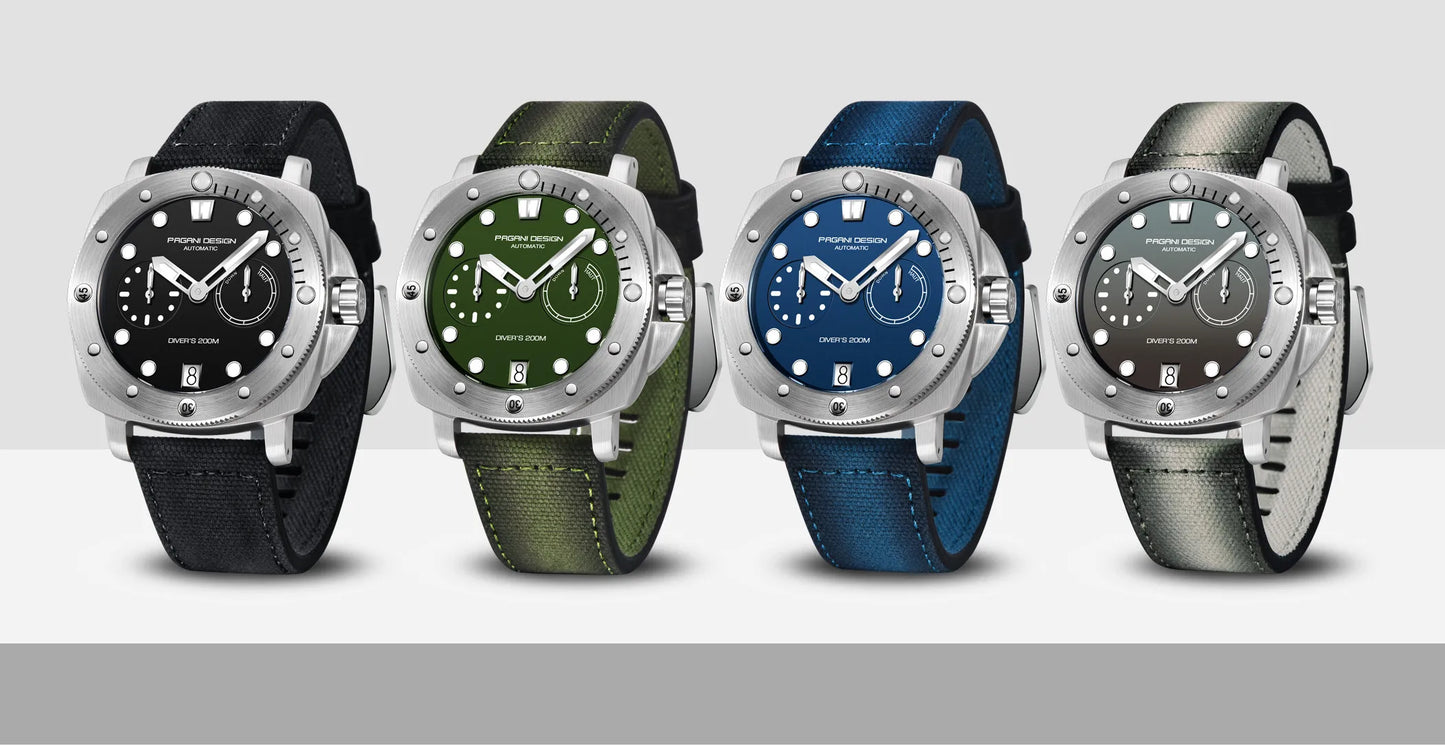 2023 PAGANI DESIGN New Men Mechanical Watch Luxury Sapphire Glass Automatic Watch 200M Waterproof Stainless Steel Watch for Men
