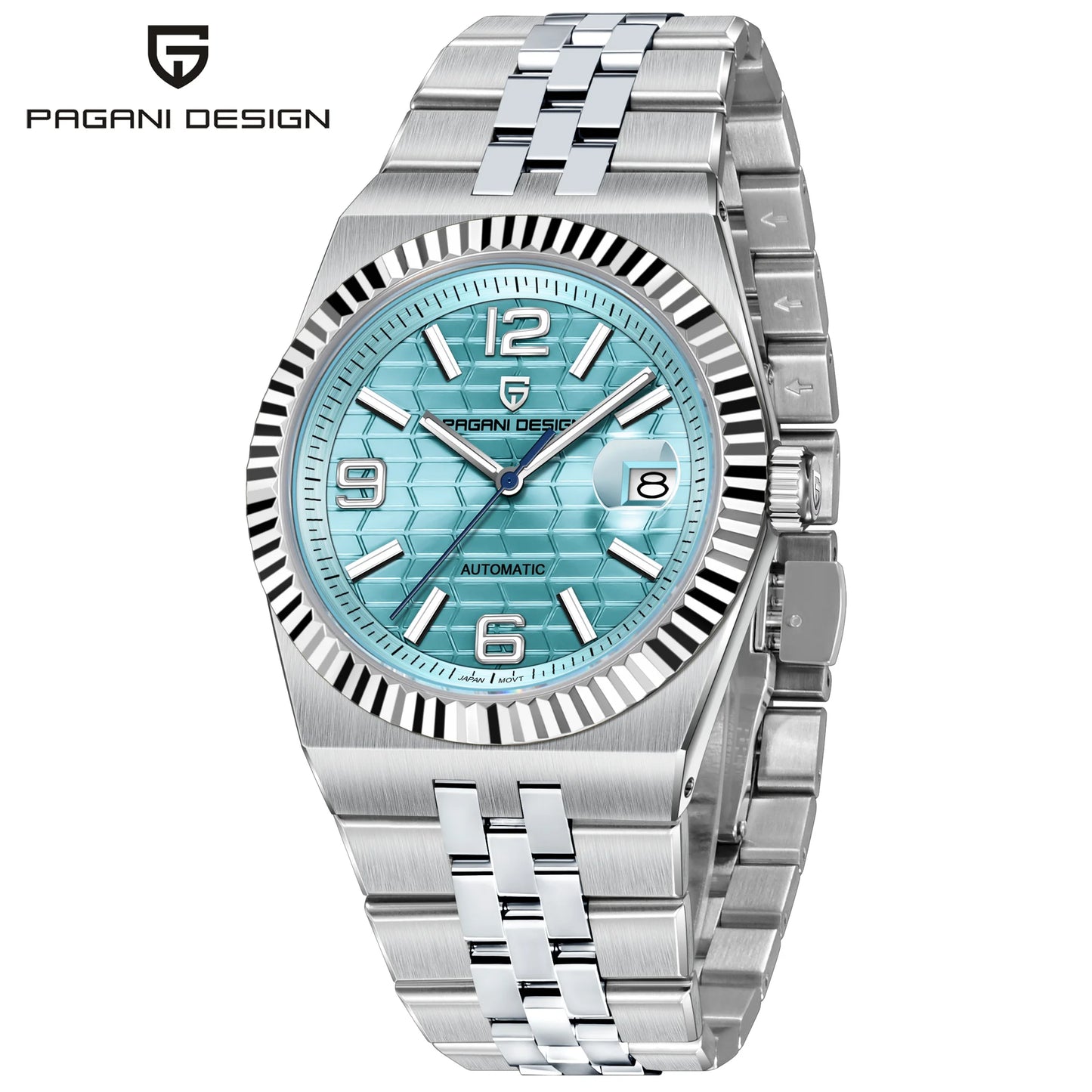 PAGANI DESIGN Men Watches 2025 New 3D Rhombus Dial Automatic Watch Men Stainless steel Mechanical Wristwatch Men For MIYOTA 8215
