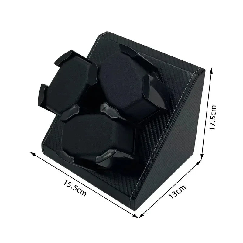 Watch Winder for Automatic Watches Box 3 Watches PU Leather Rotating Storage Display Automatic Winding Universal USB Power 5V1A