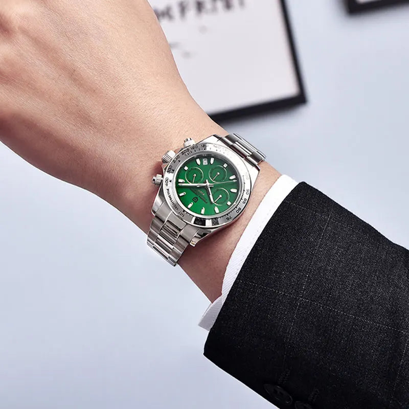 PAGANI DESIGN 2025 New 40mm Men Watch Multi functional VK63 Quartz Chronograph Sapphire Stainless Steel Waterproof Watch For Men