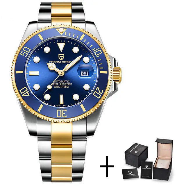2024 New PAGANI DESIGN 43MM Men Mechanical Watches Luxury Ceramic Bezel 120 Clicks Automatic Watch 100M Waterproof Watch for Men