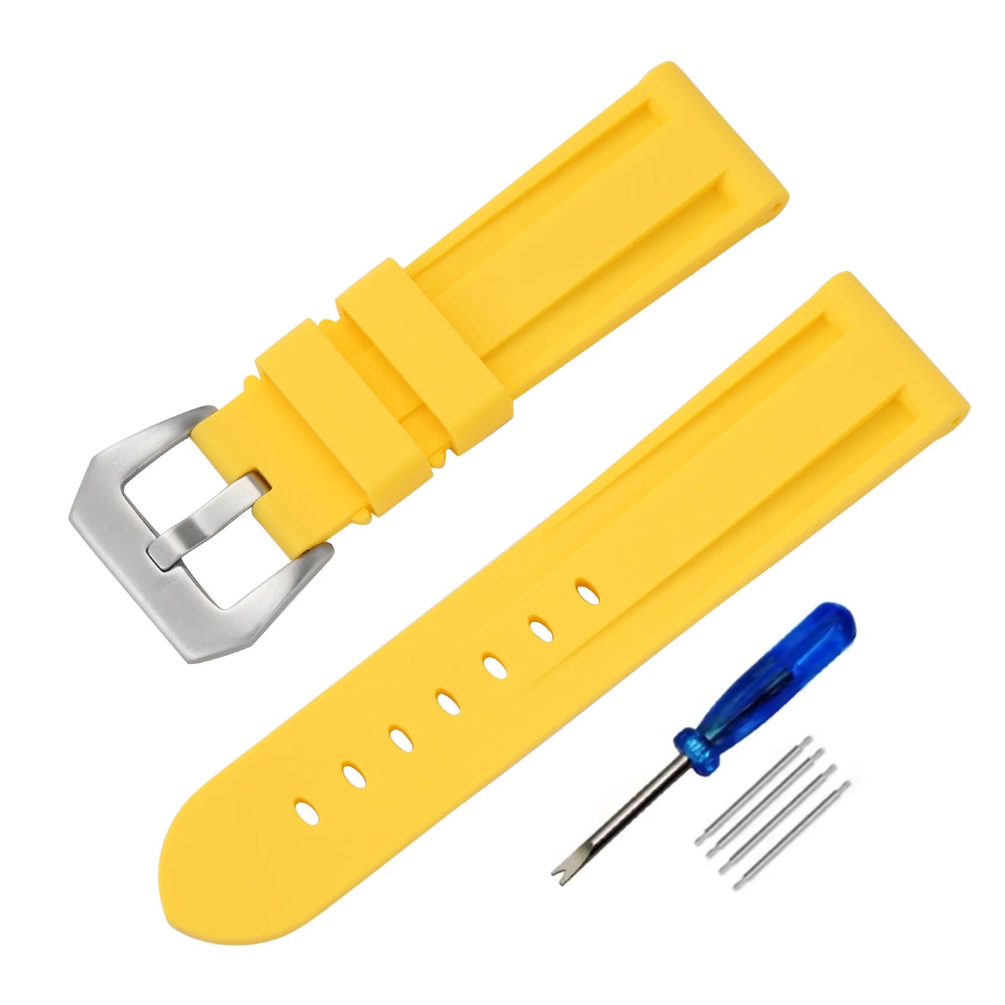 Silicone Watch Bands 20/22/24/26mm Soft Comfortable Rubber Watch Bands Compatible with Panerai Watch Straps accessories