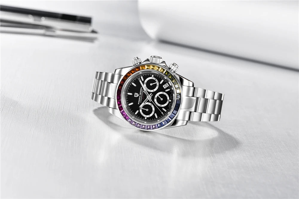 Men's Watch PAGANI DESIGN New Chronograph Quartz Watches For Man Luxury Sapphire Mirror Watches Complete Calendar Men Clock Gift