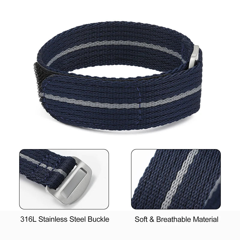 Nylon Watch Strap 20mm 22mm Sports Fabric Wristband Belt Universal Replacement Sport Watch Bands Wristwatch Bracelet