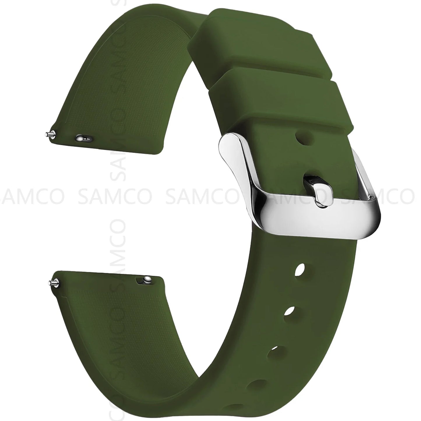 Silicone Watch Bands 14/16/18/19/20/21/22/24 mm Soft Quick Release Rubber Watch Bands Samsung Galaxy, Garmin Huawei Watch Straps