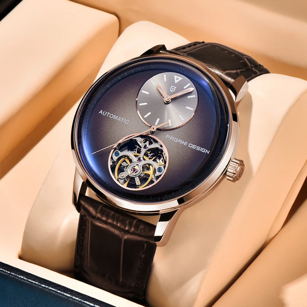 PAGANI DESING Watch 2025 New Simple Men Mechanical Watches Top Brand Business Waterproof 10Bar Leather Automatic Watch for Men