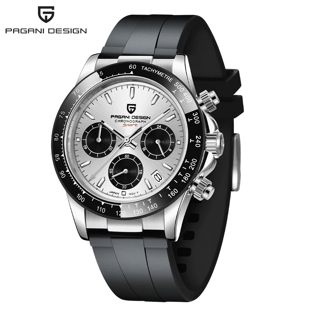 Pagani 2025 latest design men's luxury quartz watch high-quality sapphire glass VK63 fashion men's chronograph 100 m waterproof