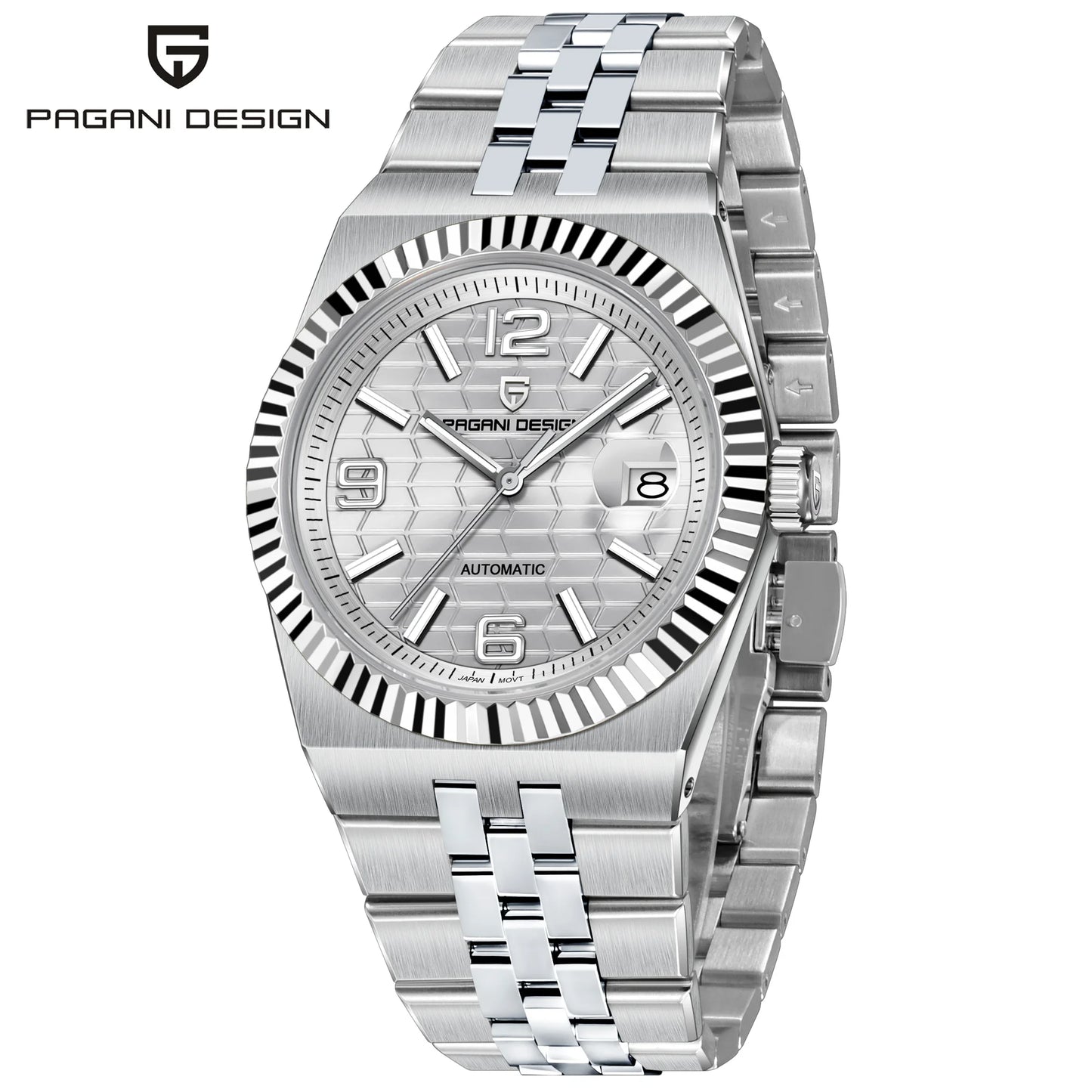 PAGANI DESIGN Men Watches 2025 New 3D Rhombus Dial Automatic Watch Men Stainless steel Mechanical Wristwatch Men For MIYOTA 8215