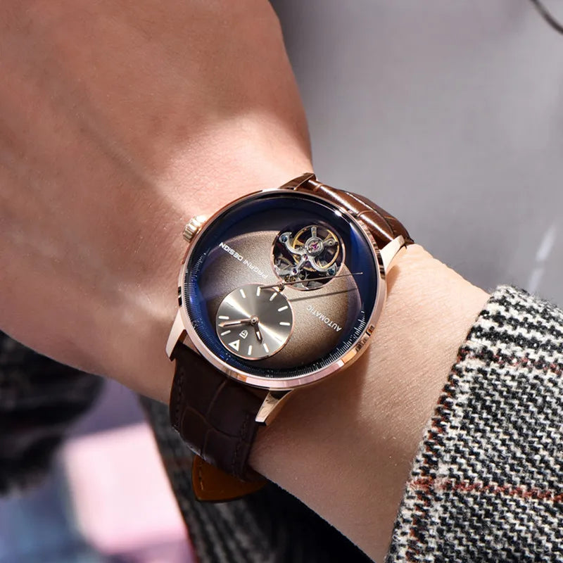 PAGANI DESIGN 2025 New Mechanical Tourbillon Men's watches 42mm Dial Luminous Luxury Watch 100M Waterproof Automatic Man watch