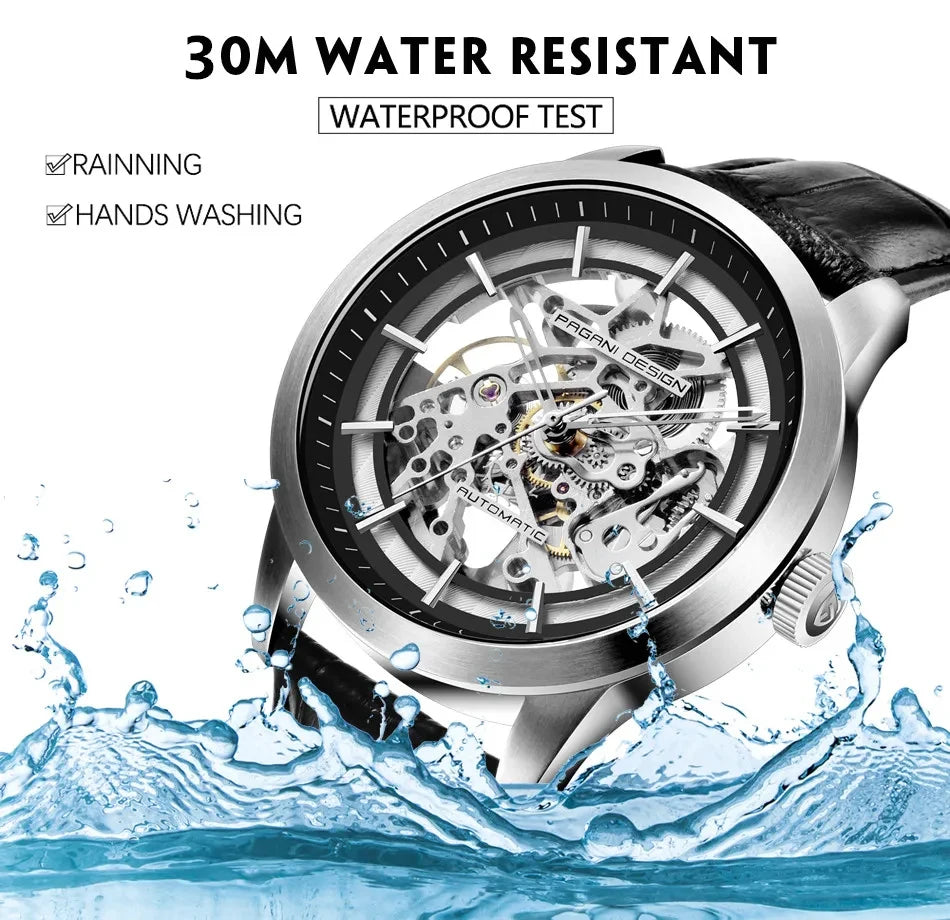 PAGANI DESIGN New Luxury Automatic Mechanical Watch Simple Sports Waterproof Leisure Retro Leather Business Watches for Man