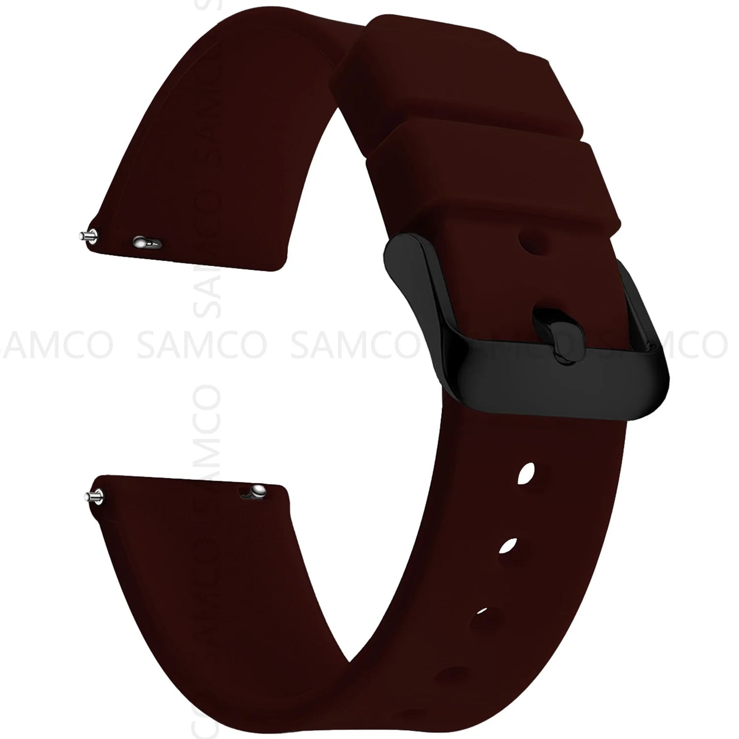 Silicone Watch Bands 14/16/18/19/20/21/22/24 mm Soft Quick Release Rubber Watch Bands Samsung Galaxy, Garmin Huawei Watch Straps
