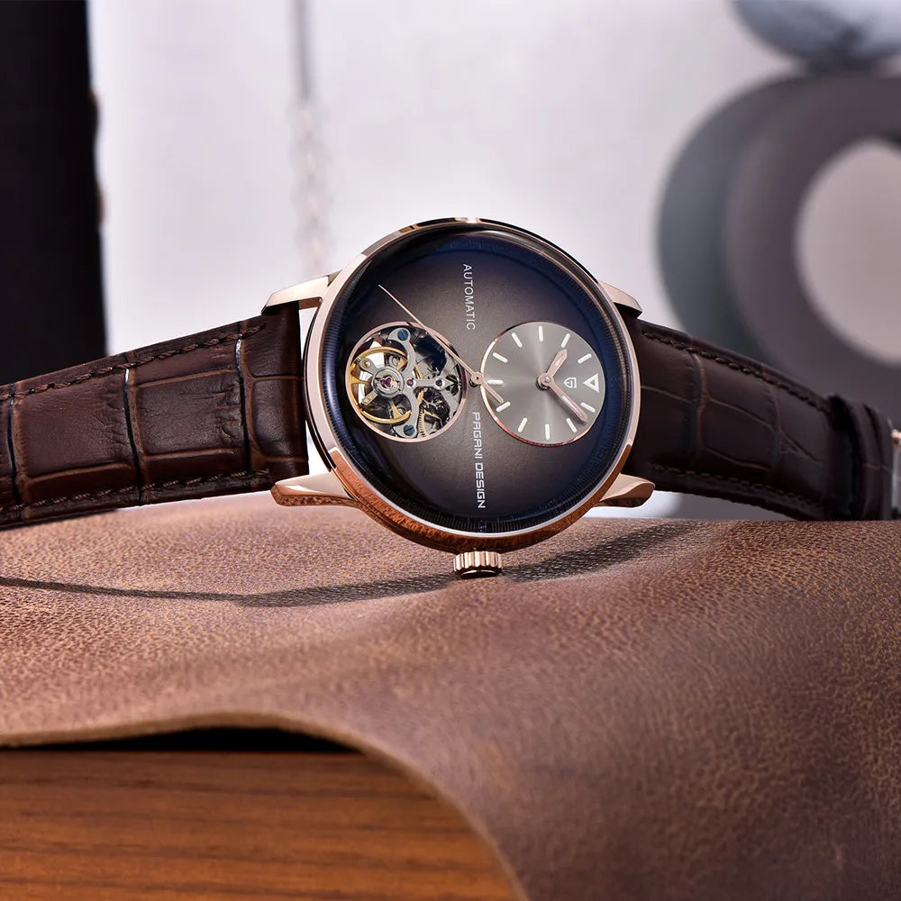 PAGANI DESING Watch 2025 New Simple Men Mechanical Watches Top Brand Business Waterproof 10Bar Leather Automatic Watch for Men
