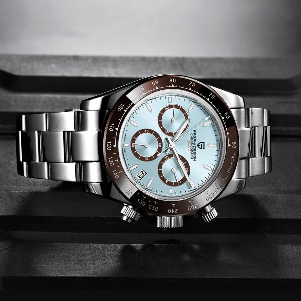 PAGANI DESIGN 2025 New Gold 1644 Men's Watches Top Brand Luxury Mens Quartz Wrist Watch Men Watch Men Sport Chronograph+Gift Box
