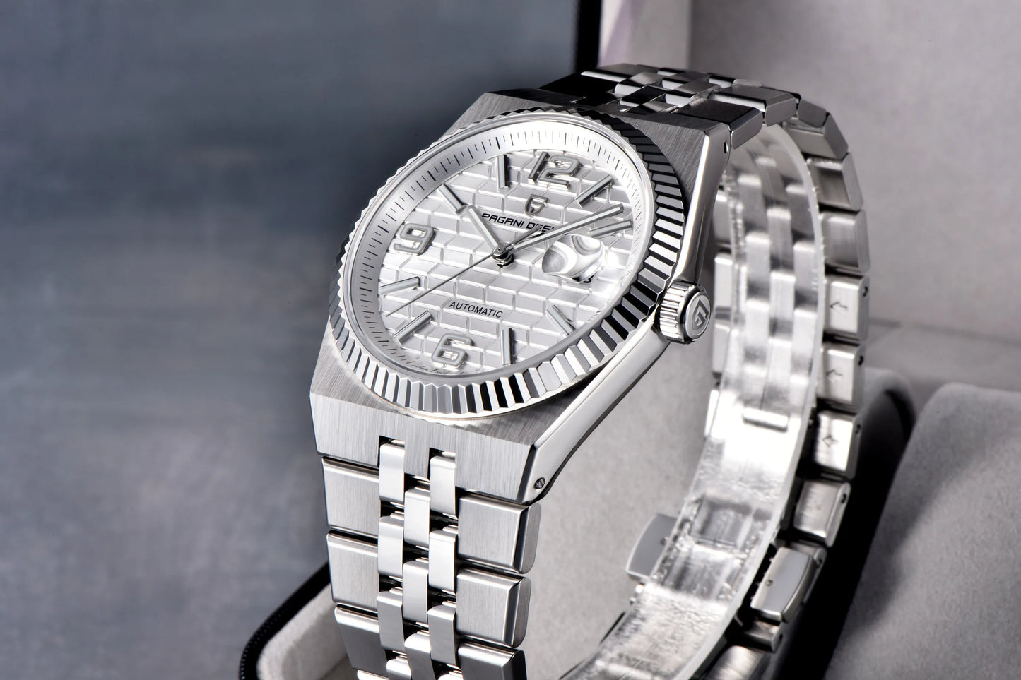 PAGANI DESIGN Men Watches 2025 New 3D Rhombus Dial Automatic Watch Men Stainless steel Mechanical Wristwatch Men For MIYOTA 8215