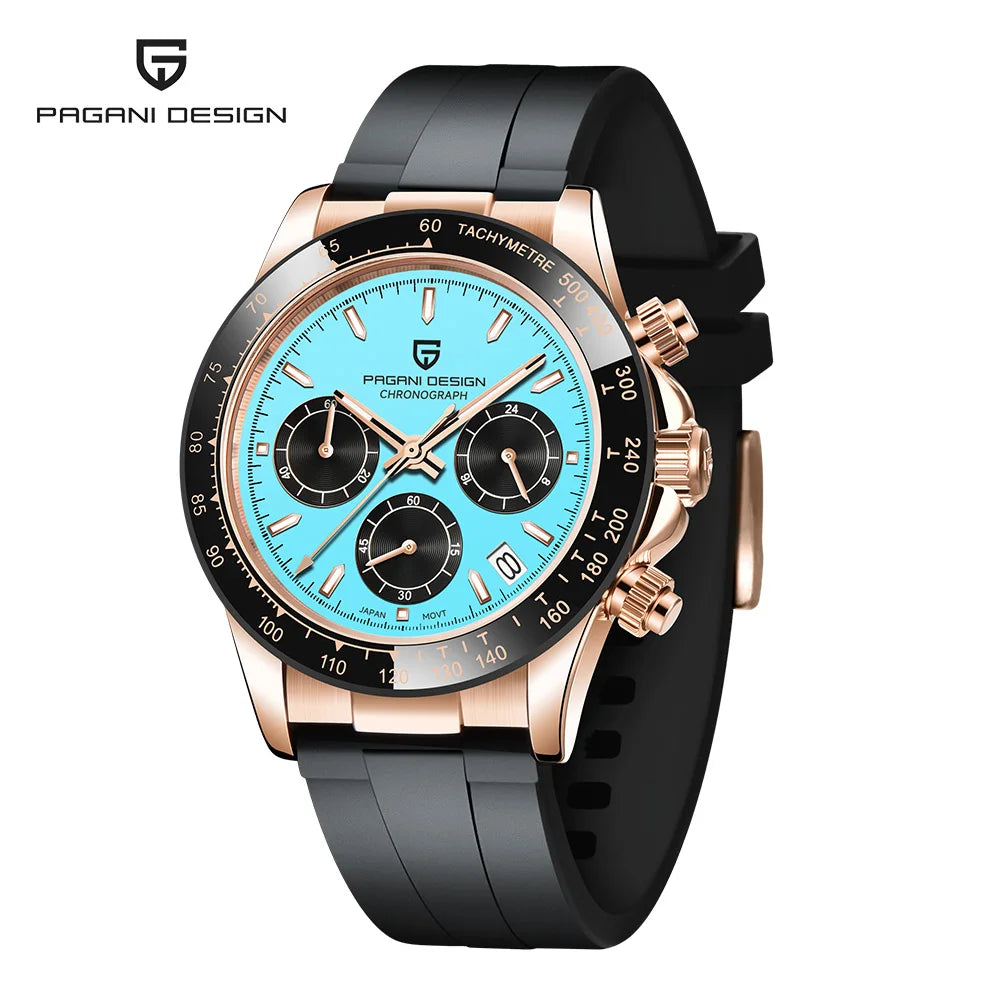 Pagani 2025 latest design men's luxury quartz watch high-quality sapphire glass VK63 fashion men's chronograph 100 m waterproof
