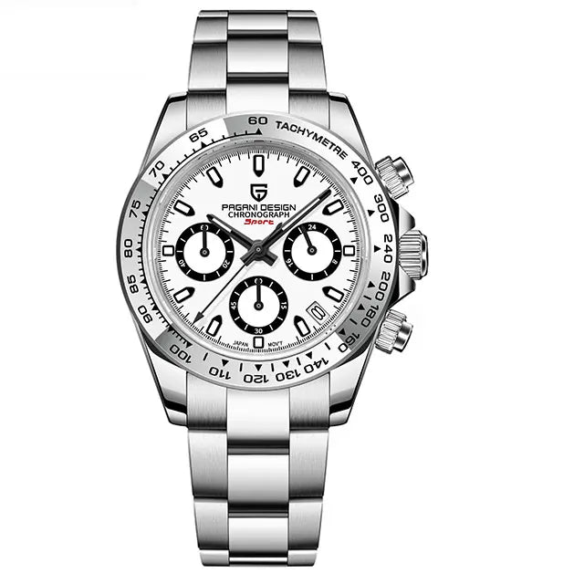 PAGANI DESIGN 2025 New 40mm Men Watch Multi functional VK63 Quartz Chronograph Sapphire Stainless Steel Waterproof Watch For Men