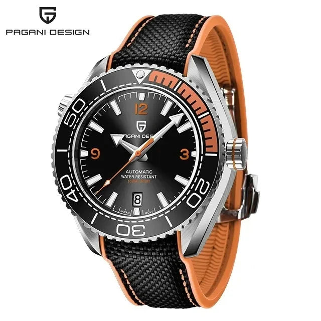 PAGANI DESIGN 42MM Japan movement Men Mechanical Watch 100M Waterproof Sapphire Crystal Ceramic Bezel Men Automatic Wristwatches