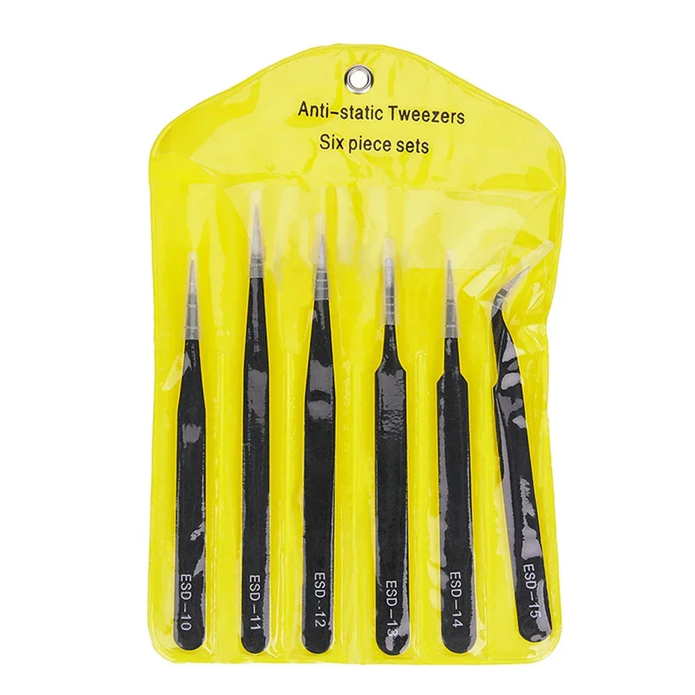 Watch Tweezers Tool ESD Anti-Static Steel  Watches Repair Tool Maintenance Industrial Electronic Tweezer Watchmaker Magnifier