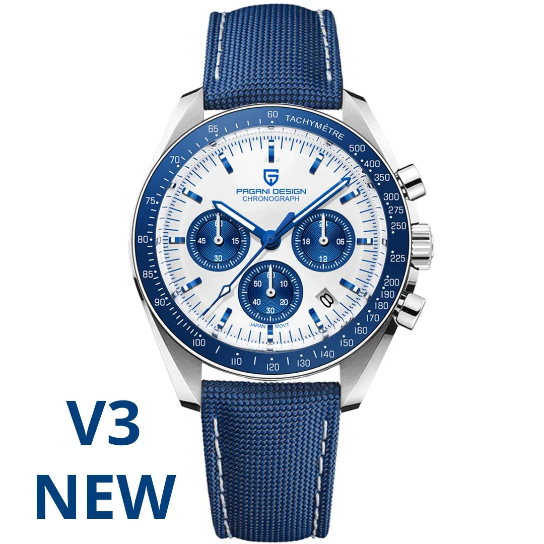 PAGANI DESIGN 2025 New AK Project Men's Watches Luxury Quartz Wrist Watch For Men AR Sapphire Speed Chronograph Automatic Date