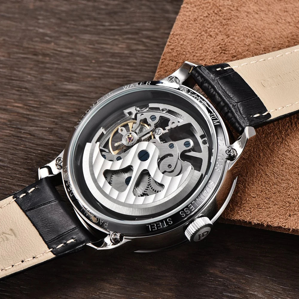 PAGANI DESIGN New Luxury Automatic Mechanical Watch Simple Sports Waterproof Leisure Retro Leather Business Watches for Man