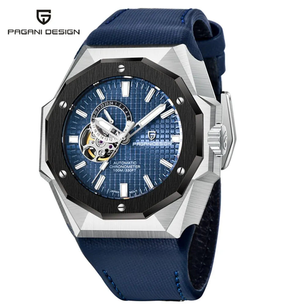 2024 New PAGANI DESIGN Automatic Watch For Men Mechanical Wristwatch NH39A Movt Stainless Steel Sapphire Glass Waterproof Clock