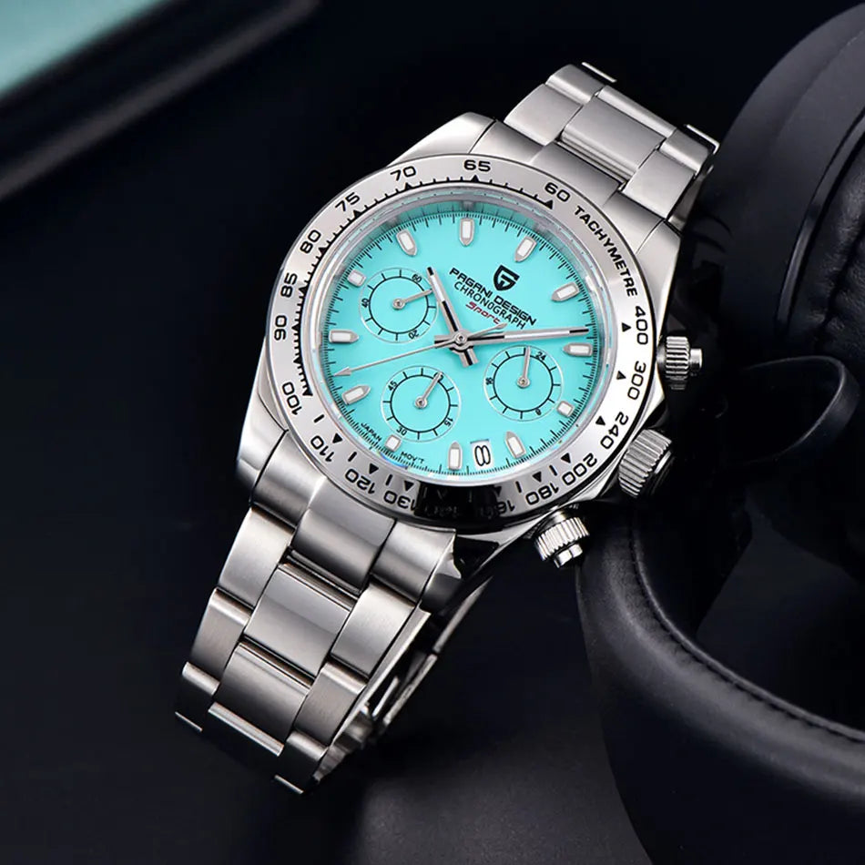 PAGANI DESIGN 2025 New 40mm Men Watch Multi functional VK63 Quartz Chronograph Sapphire Stainless Steel Waterproof Watch For Men