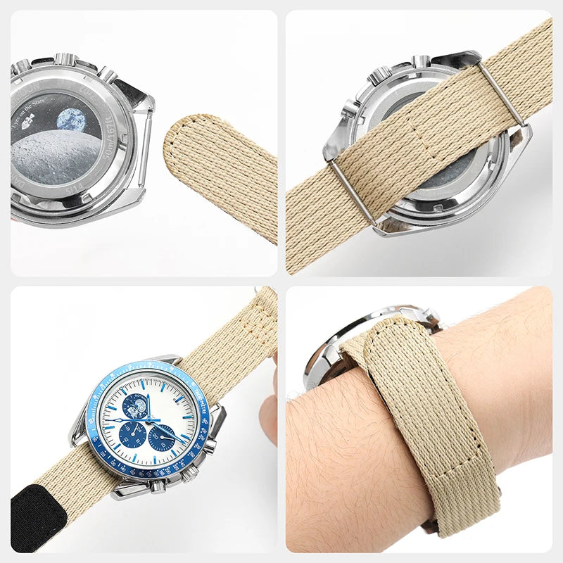 Nylon Watch Strap 20mm 22mm Sports Fabric Wristband Belt Universal Replacement Sport Watch Bands Wristwatch Bracelet