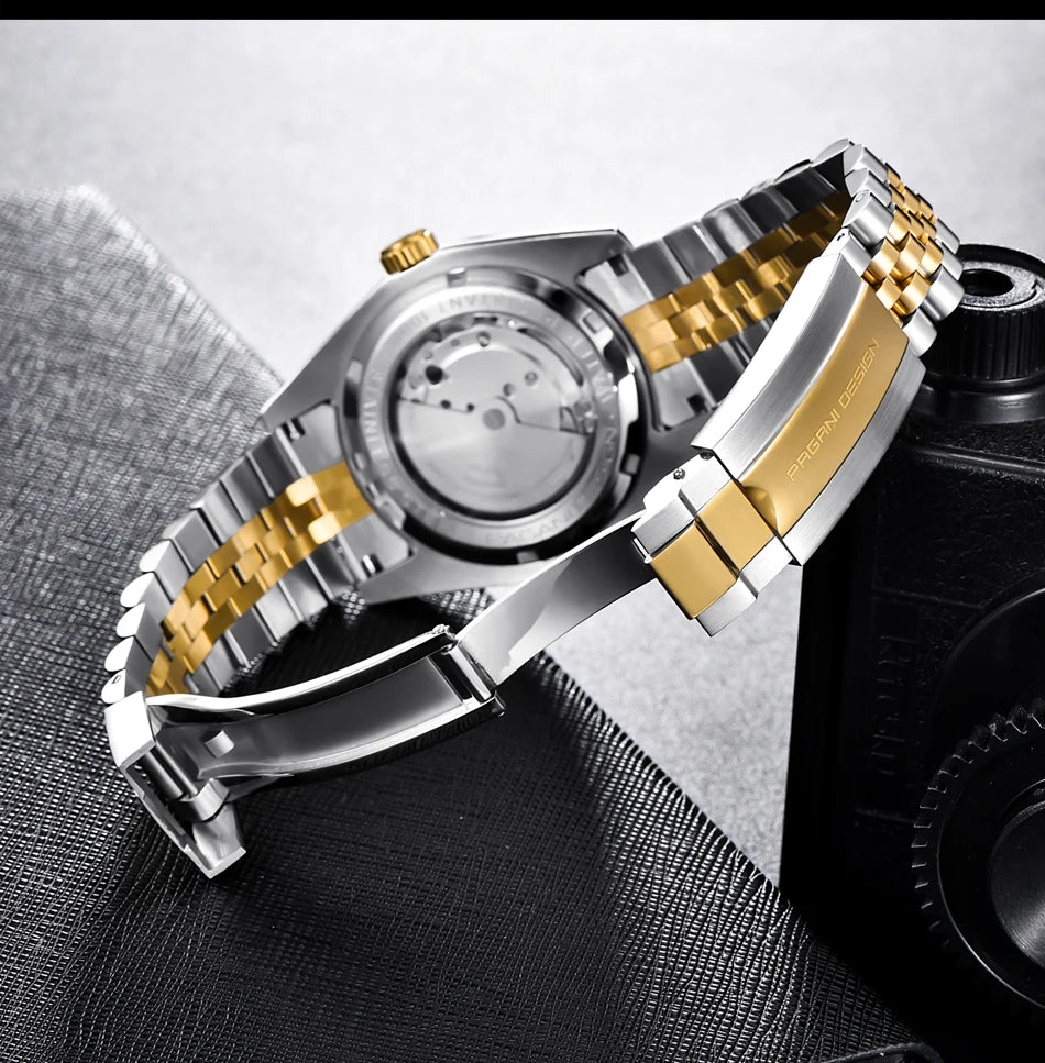 PAGANI DESIGN 2024 New PD-1645 Men's Mechanical Watch Top Brand Luxury  Automatic100M Waterproof Stainless Steel Men's Watch