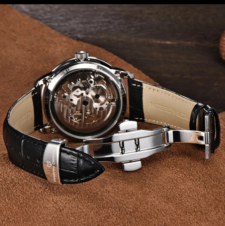 PAGANI DESIGN New Luxury Automatic Mechanical Watch Simple Sports Waterproof Leisure Retro Leather Business Watches for Man