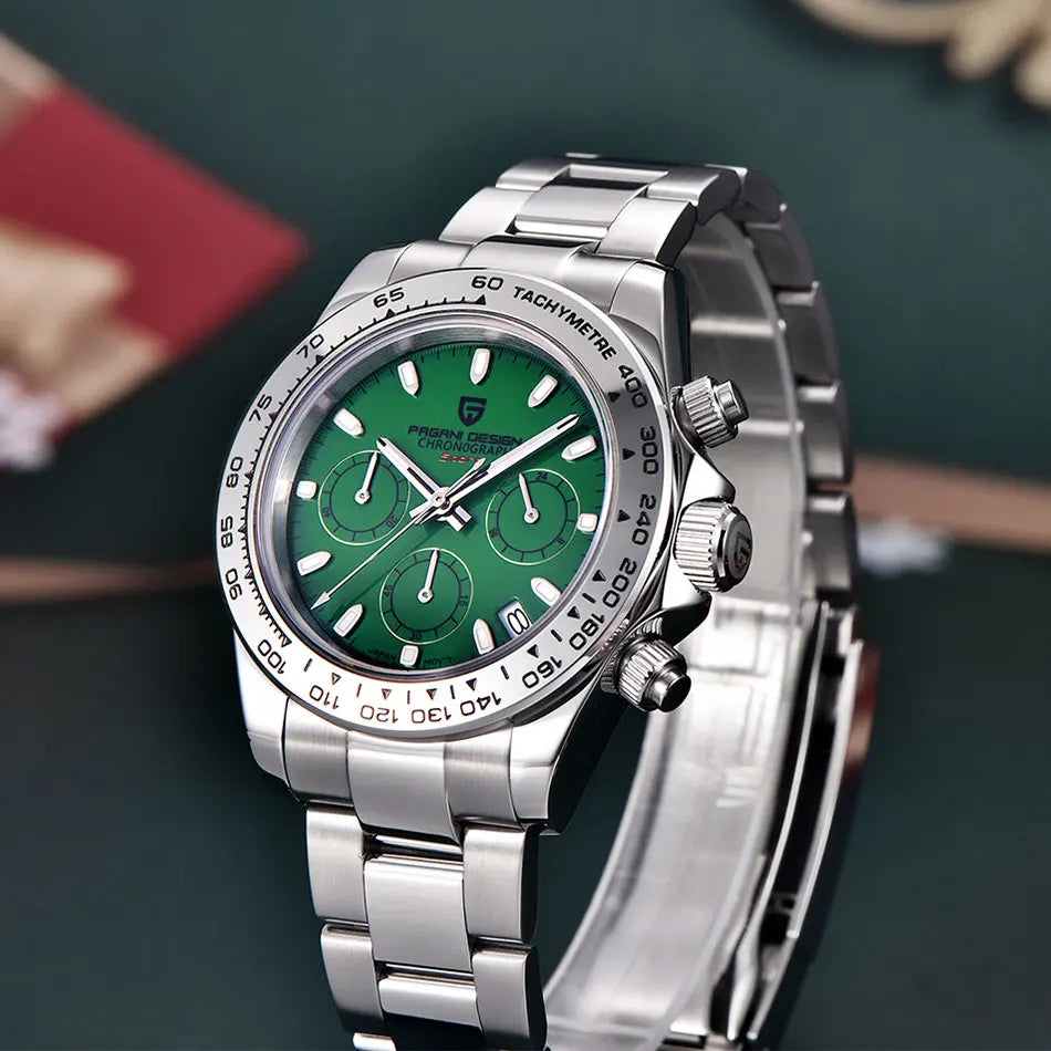 PAGANI DESIGN 2025 New 40mm Men Watch Multi functional VK63 Quartz Chronograph Sapphire Stainless Steel Waterproof Watch For Men