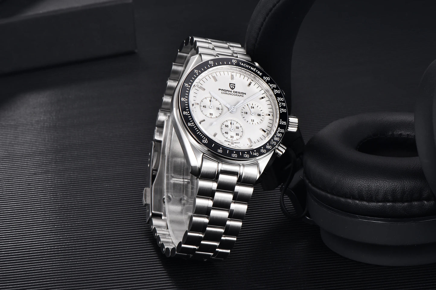 PAGANI DESIGN 2025 New Moon Men's Watches Luxury Quartz Watch Man Chronograph VK63 Men Gifts AR Sapphire Mirror Luminous Clock