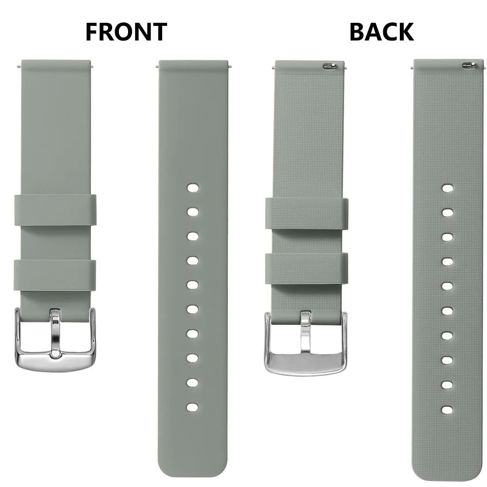 Silicone Watch Bands 14/16/18/19/20/21/22/24 mm Soft Quick Release Rubber Watch Bands Samsung Galaxy, Garmin Huawei Watch Straps