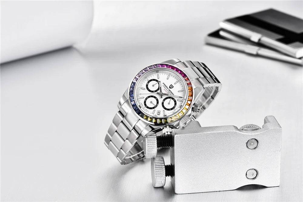 Men's Watch PAGANI DESIGN New Chronograph Quartz Watches For Man Luxury Sapphire Mirror Watches Complete Calendar Men Clock Gift