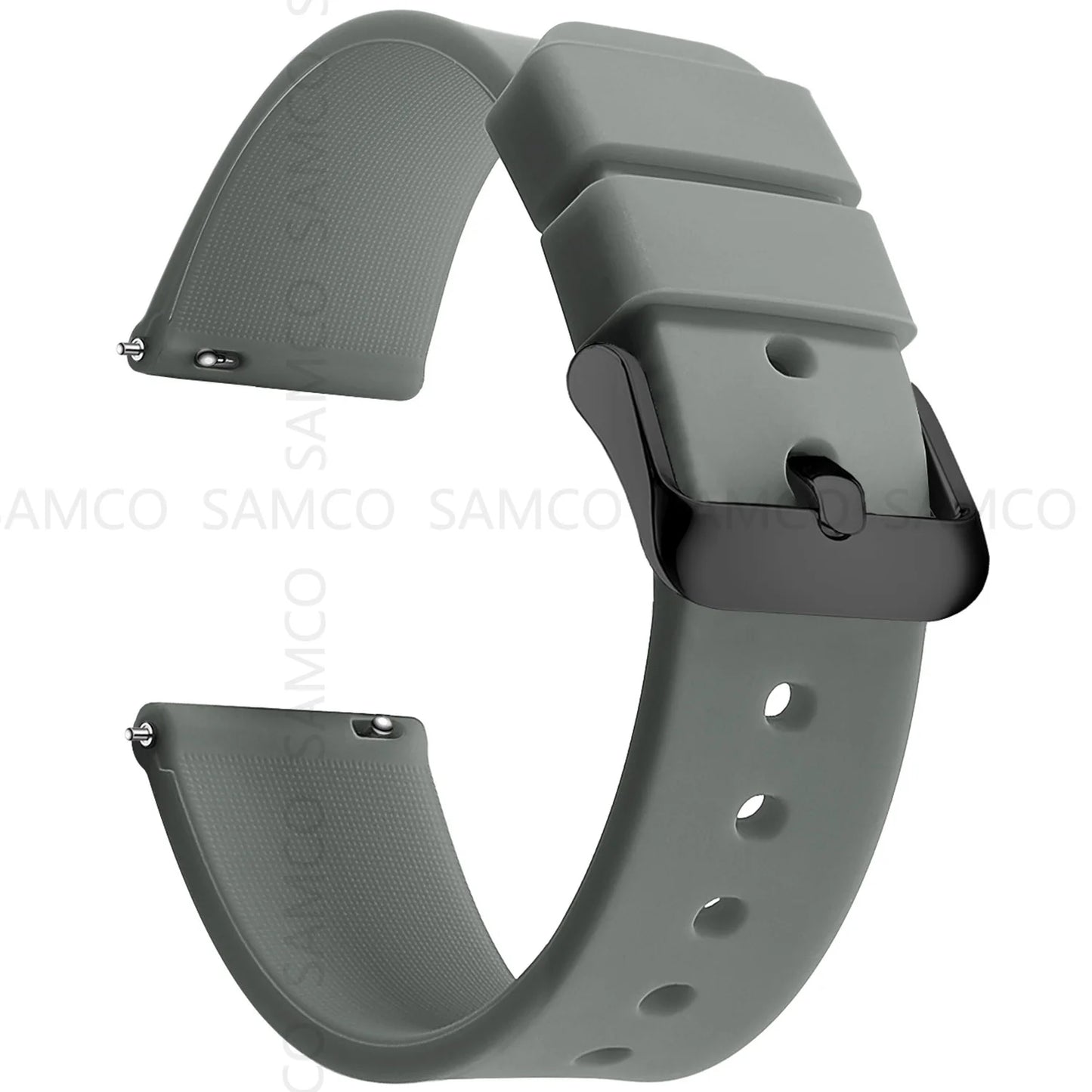 Silicone Watch Bands 14/16/18/19/20/21/22/24 mm Soft Quick Release Rubber Watch Bands Samsung Galaxy, Garmin Huawei Watch Straps