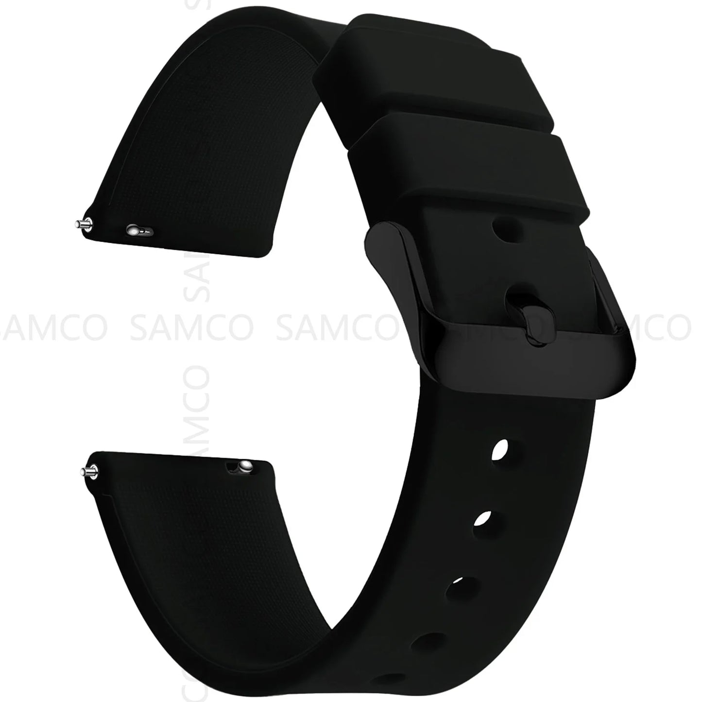 Silicone Watch Bands 14/16/18/19/20/21/22/24 mm Soft Quick Release Rubber Watch Bands Samsung Galaxy, Garmin Huawei Watch Straps
