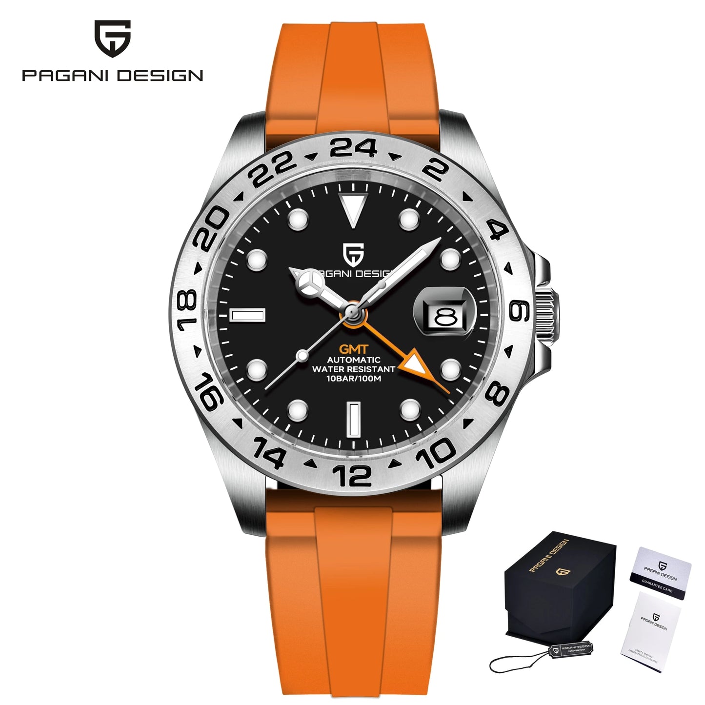 2024 PAGANI Design New Men's Automatic Mechanical Watches GMT Watch 42mm Sapphire Stainless Steel Waterproof Watch Reloj Hombre