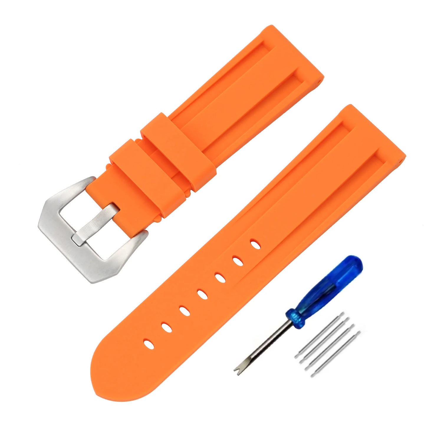 Silicone Watch Bands 20/22/24/26mm Soft Comfortable Rubber Watch Bands Compatible with Panerai Watch Straps accessories