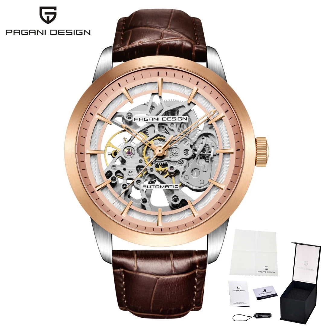 PAGANI DESIGN New Luxury Automatic Mechanical Watch Simple Sports Waterproof Leisure Retro Leather Business Watches for Man