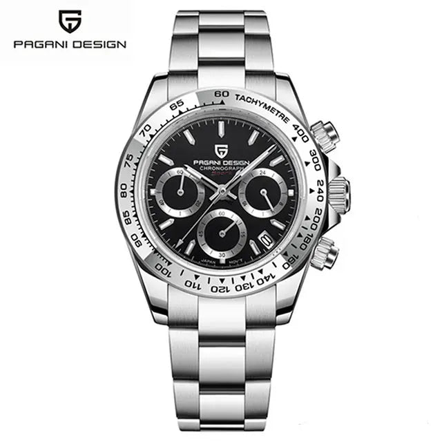 PAGANI DESIGN 2025 New 40mm Men Watch Multi functional VK63 Quartz Chronograph Sapphire Stainless Steel Waterproof Watch For Men